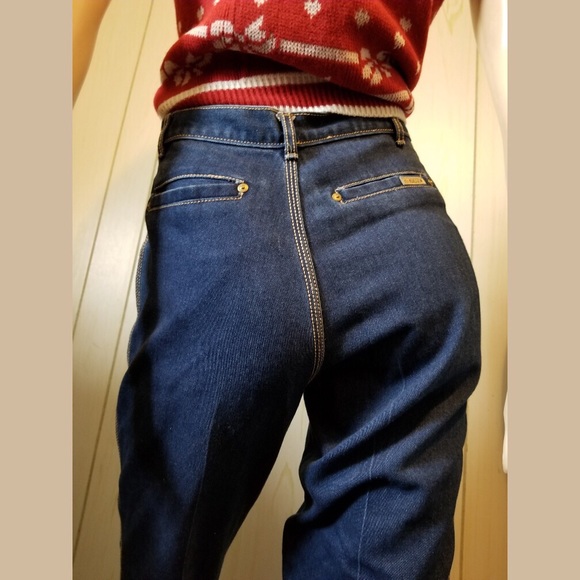 💋Vintage 80s PS GITANO High Waisted Blue Jeans wOw! - Picture 2 of 8